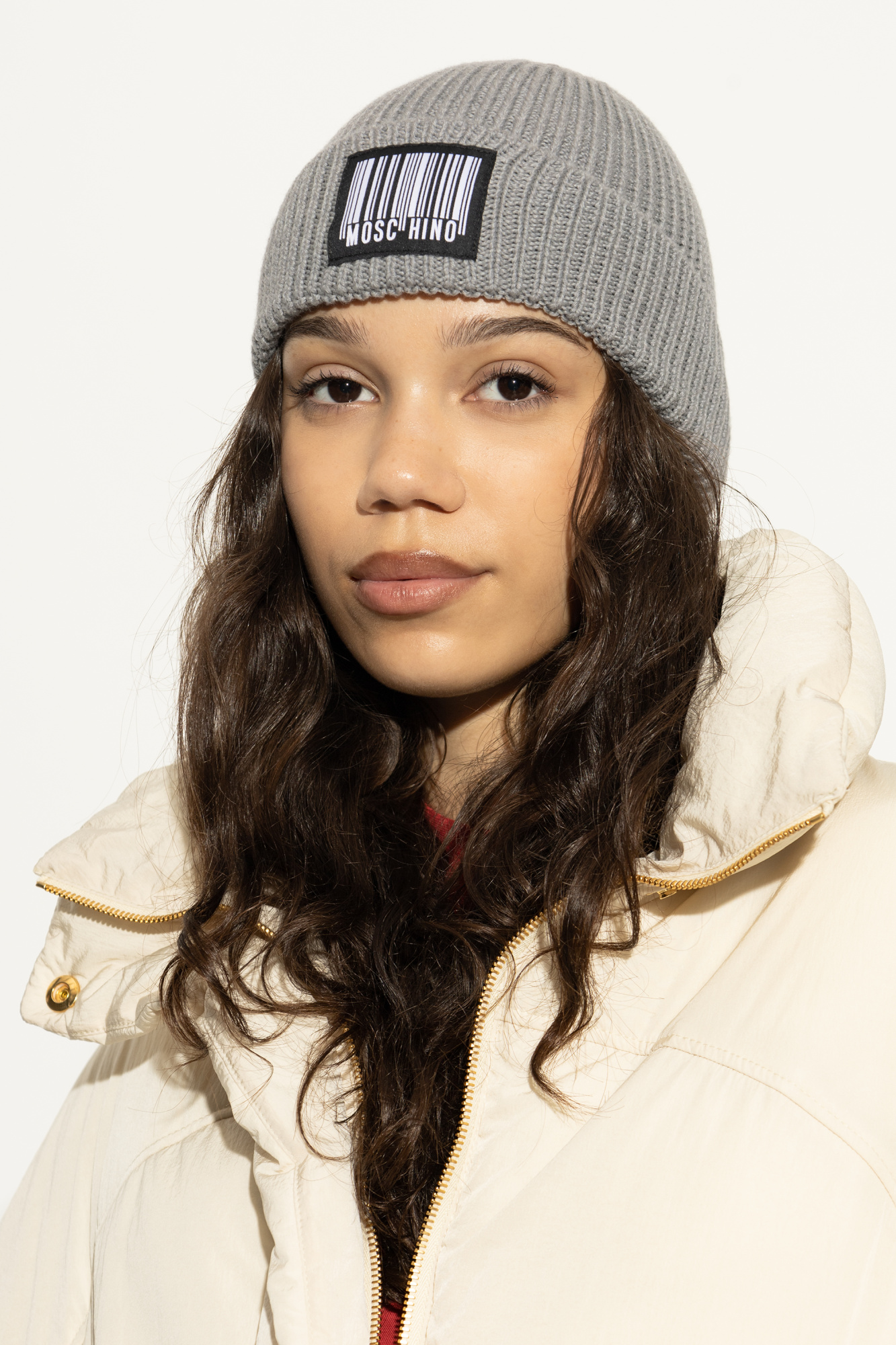 Grey Cap with logo patch Moschino - Vitkac Canada